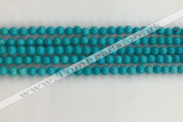 CWB850 15.5 inches 4mm round howlite turquoise beads wholesale