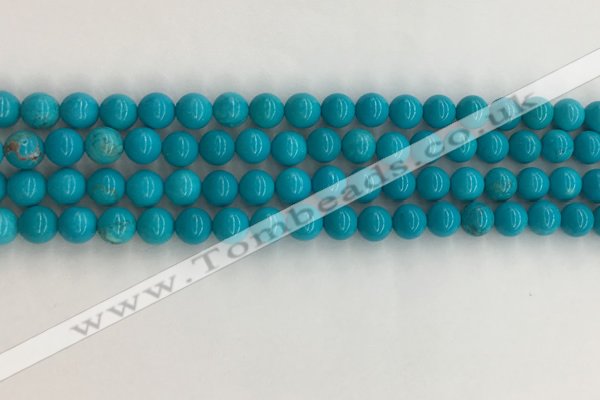 CWB851 15.5 inches 6mm round howlite turquoise beads wholesale