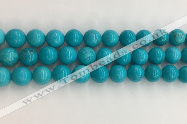 CWB854 15.5 inches 12mm round howlite turquoise beads wholesale