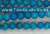 CWB856 15.5 inches 3mm round howlite turquoise beads wholesale