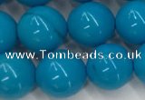 CWB859 15.5 inches 8mm round howlite turquoise beads wholesale