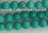 CWB863 15.5 inches 4mm round howlite turquoise beads wholesale