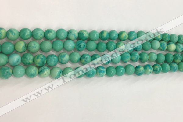 CWB875 15.5 inches 4mm round howlite turquoise beads wholesale