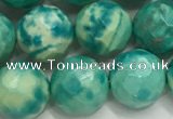 CWB882 15.5 inches 8mm round faceted howlite turquoise beads