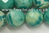 CWB883 15.5 inches 10mm faceted round howlite turquoise beads