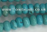 CWB895 15.5 inches 4*6mm rondelle howlite turquoise beads