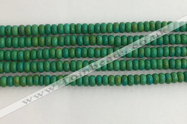 CWB898 15.5 inches 2*4mm rondelle howlite turquoise beads