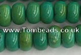 CWB899 15.5 inches 4*6mm rondelle howlite turquoise beads