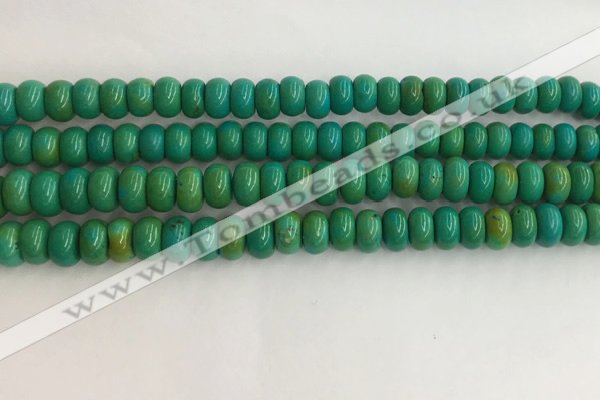 CWB899 15.5 inches 4*6mm rondelle howlite turquoise beads