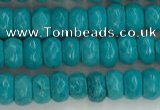 CWB901 15.5 inches 2*4mm faceted rondelle howlite turquoise beads