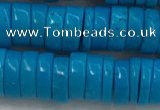 CWB907 15.5 inches 3*8mm tyre howlite turquoise beads wholesale