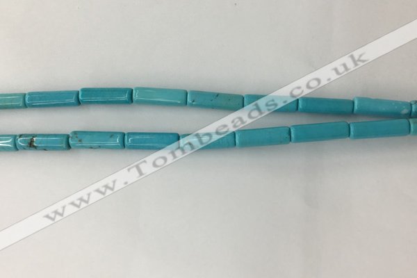 CWB915 15.5 inches 4*13mm tube howlite turquoise beads wholesale