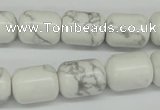 CWB94 15.5 inches 12*16mm drum natural white howlite beads