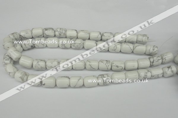 CWB94 15.5 inches 12*16mm drum natural white howlite beads