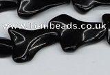 CWG01 15.5 inches 18*25mm wavy freeform black agate gemstone beads