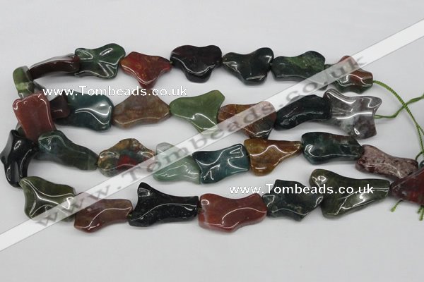 CWG03 15.5 inches 25*33mm wavy freeform Indian agate gemstone beads