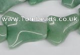 CWG07 15.5 inches 25*33mm wavy freeform green aventurine beads