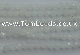 CWH01 15.5 inches 4mm faceted round white jade beads wholesale