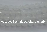 CWH02 15.5 inches 6mm faceted round white jade beads wholesale