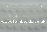 CWH03 15.5 inches 8mm faceted round white jade beads wholesale