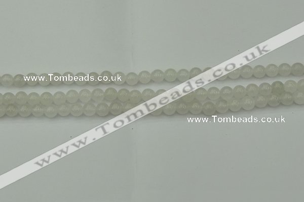 CWH50 15.5 inches 4mm round white jade beads wholesale