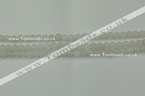 CWH51 15.5 inches 6mm round white jade beads wholesale