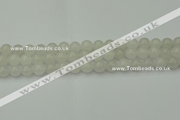 CWH53 15.5 inches 10mm round white jade beads wholesale