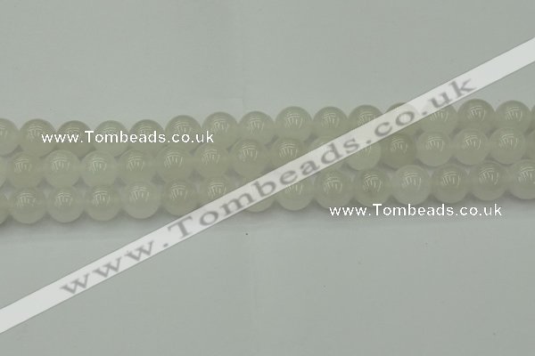 CWH54 15.5 inches 12mm round white jade beads wholesale