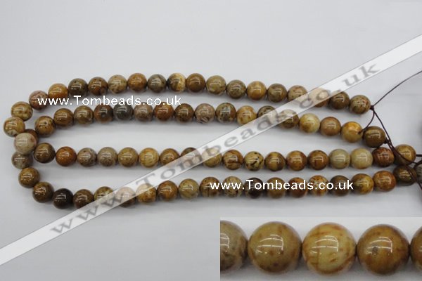 CWJ253 15.5 inches 10mm round wood jasper gemstone beads wholesale