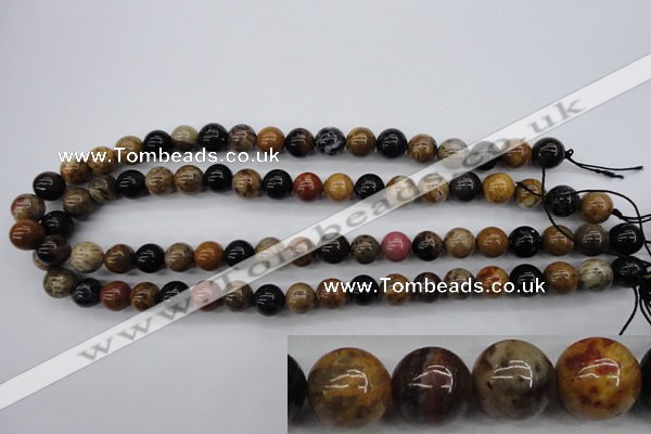 CWJ262 15.5 inches 8mm round wood jasper gemstone beads wholesale