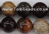 CWJ286 15.5 inches 18mm round wood jasper gemstone beads wholesale