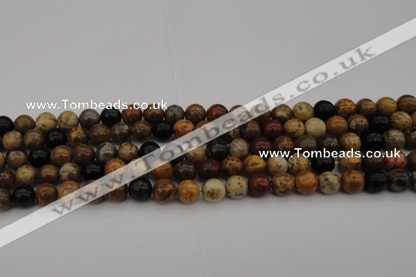 CWJ288 15.5 inches 8mm round wood jasper gemstone beads wholesale