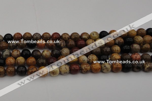 CWJ289 15.5 inches 14mm round wood jasper gemstone beads wholesale