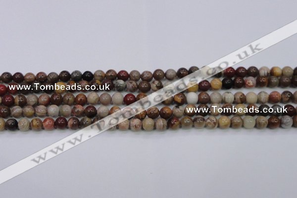 CWJ401 15.5 inches 6mm round wood jasper gemstone beads wholesale