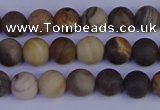 CWJ411 15.5 inches 6mm round matte wood jasper beads wholesale