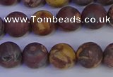 CWJ423 15.5 inches 10mm round matte wood eye jasper beads