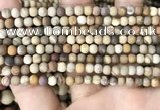 CWJ440 15.5 inches 4mm round matte wood jasper beads wholesale