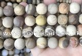 CWJ446 15.5 inches 16mm round matte wood jasper beads wholesale