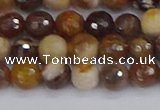 CWJ476 15.5 inches 6mm faceted round wood jasper gemstone beads