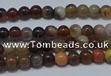 CWJ500 15.5 inches 4mm round Xinjiang wood jasper beads wholesale