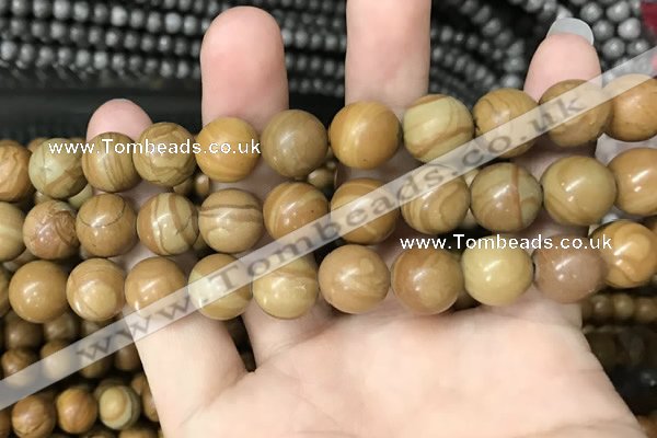 CWJ515 15.5 inches 14mm round wooden jasper beads wholesale