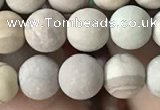 CWJ521 15.5 inches 6mm round matte wooden jasper beads wholesale