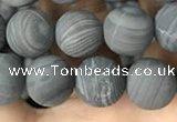 CWJ558 15.5 inches 8mm round matte coffee wood jasper beads wholesale