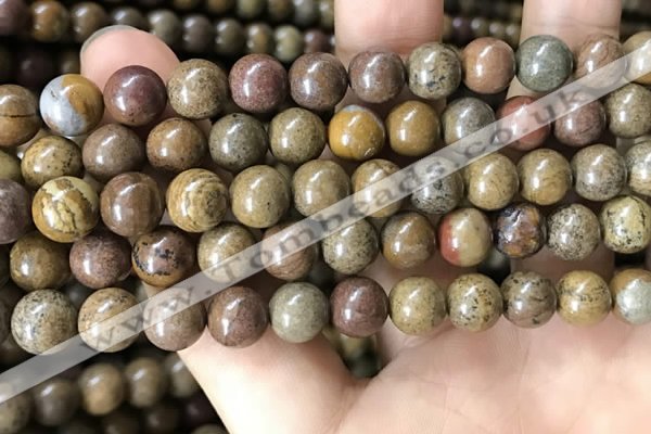 CWJ564 15.5 inches 8mm round wood jasper beads wholesale