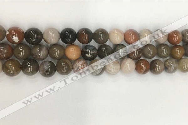 CWJ577 15.5 inches 10mm round wood jasper beads wholesale