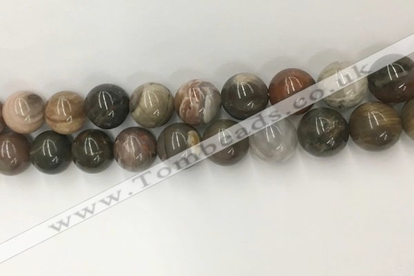 CWJ579 15.5 inches 14mm round wood jasper beads wholesale