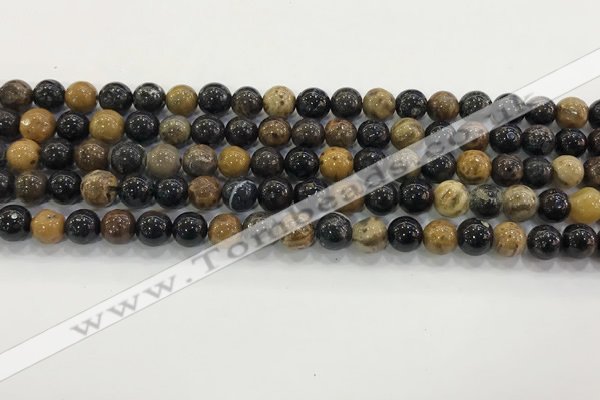 CWJ581 15.5 inches 7mm round wooden jasper beads wholesale