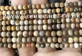 CWJ590 15.5 inches 4mm round wood jasper beads wholesale