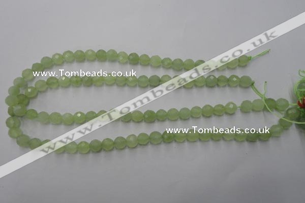 CXJ102 15.5 inches 8mm faceted round New jade beads wholesale