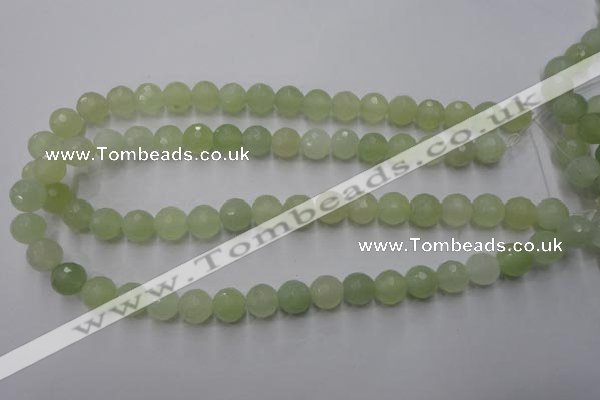 CXJ103 15.5 inches 10mm faceted round New jade beads wholesale